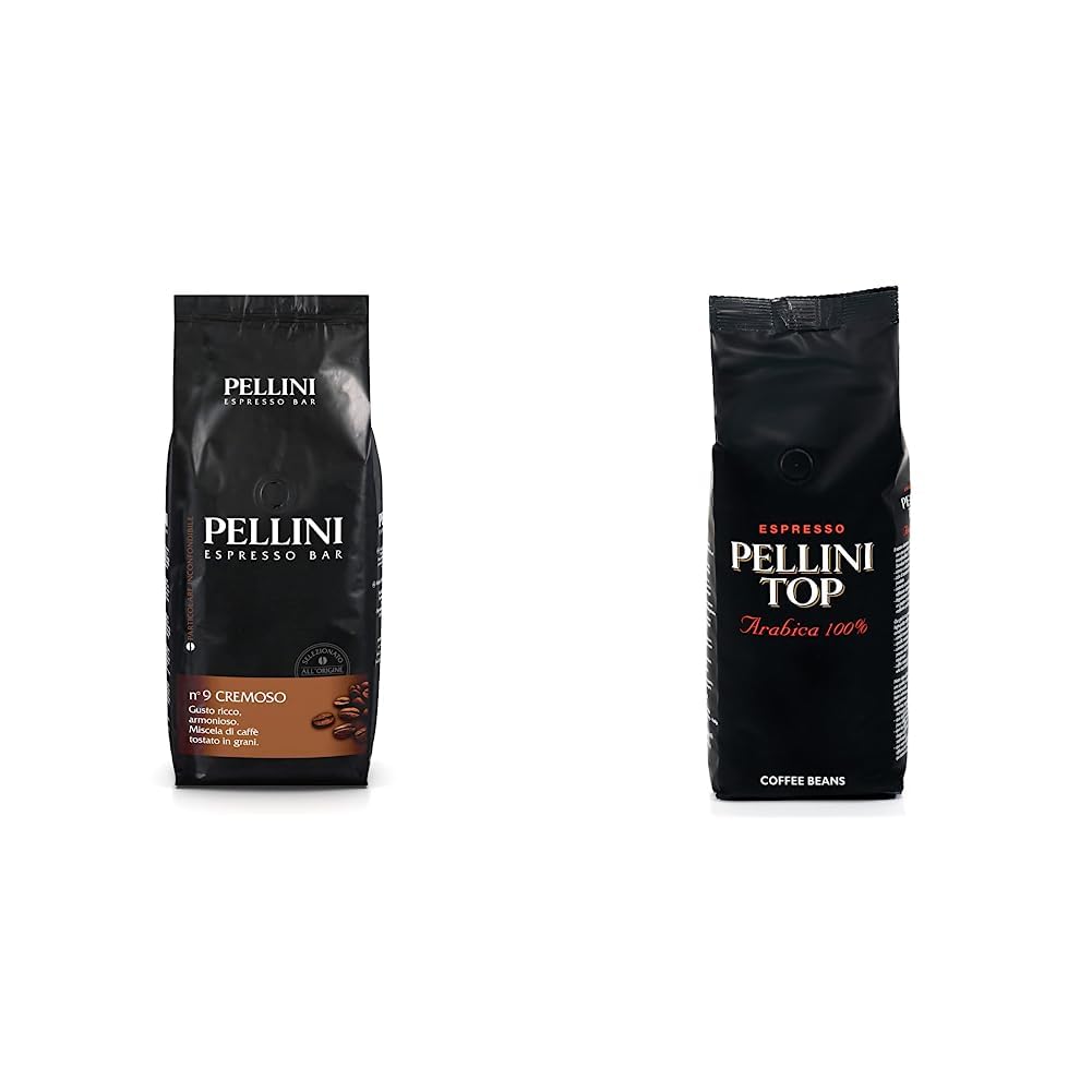 Pellini - Top 100% Arábica Granos 500 g & Caffè - Café en Grano Espresso Bar N. 9 Cremoso - 1 Kg