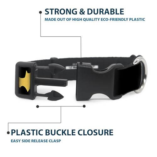 Collar de plástico Bat señal 1 amarillo contra tirones accidentales 5
