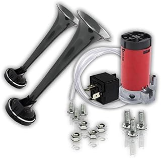 Zento Deals 12V DC Super Loud Dual Trumpet Air Horn Compressor Kit