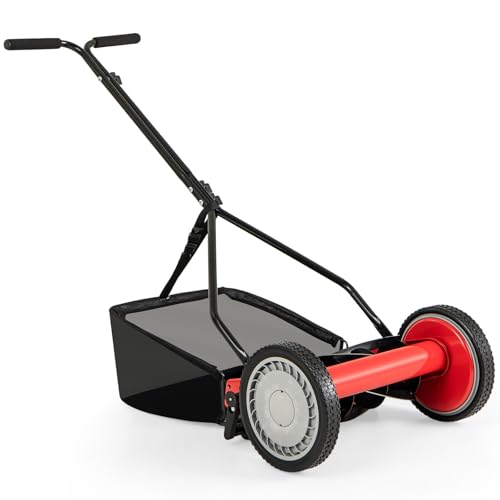 IRONMAX 14-Inch Reel Lawn Mower with 5 Steel Blades