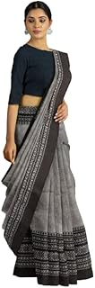 Bong ButiQ Women's Begampuri Cotton Blend Soft Khadi Saree Price In India
