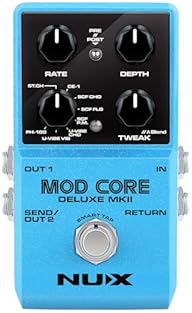 8 distinct modulation effect models Analog dry signal path for low noise and zero latency Mono or stereo output Built-in send-return loop 4 parameter control for effect settings Power supply - 9Vdc power adaptor (Required/not supplied)