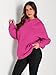 Trendy Queen Womens Oversized Hoodies Fleece Sweatshirts Fall Fashion Pullover Sweaters Winter Clothes 2025 Hot Pink M