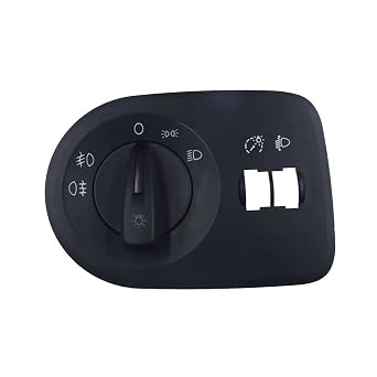 Headlight Control Switch, Car Headlight Knob, for Seat, for Ibiza 2009 2010 2011 2012 2013 2014 2015 Headlight Switch with Fog Light 6J1941531AL 6J1941531J 6J1941531A
