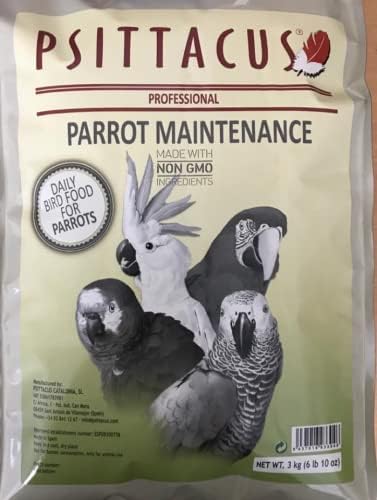 Psittacus Parrot Maintenance 6.6 lb | Complete Pellet Diet for Caiques, Macaws, African Greys and Amazonas | Premium Food for Birds,…