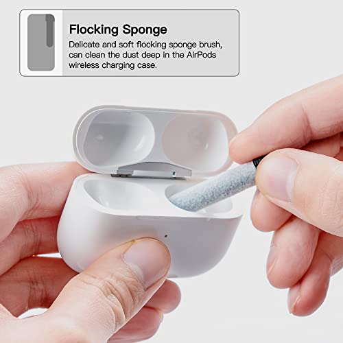 Pzoz Cell Phone Cleaning Kit For Airpods Pro/Pro 2Nd/Iphone, 3 In 1 Cleaner Tool Accessories Fit For Headphone, Ipad Jack Lens, Charger Port Hole Plug, Speaker, Earbuds, Samsung Earphones (Black) #TOP3