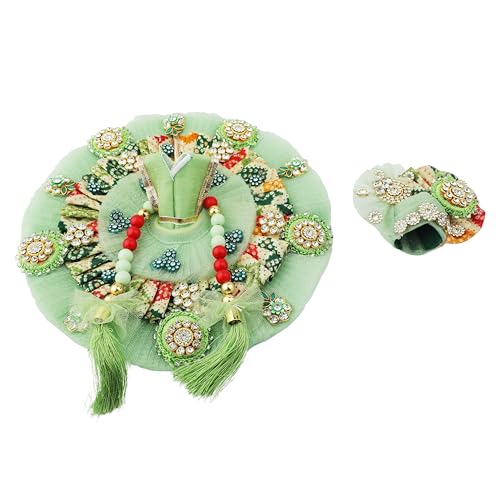 Vestido Laddu Gopal para estatua de Krishna tamaño 8 in