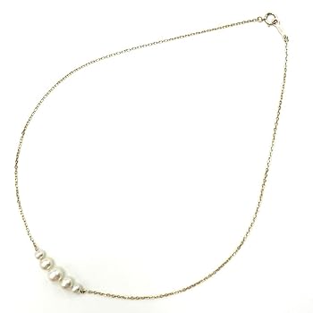 ミキモト k14 Ⓜ︎あり 5連ネックレス MIKIMOTO （新品仕上げ済）ミキモト MIKIMOTO ケシパール5連