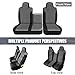 SAPUBK Custom-Fit Front Seat Cover Replace for 2006-2025 Isuzu NPR 40/60 Split Bench, Front Knitted Fabric with Back Soft Foam Lining Airmesh Breathable Seat Cover