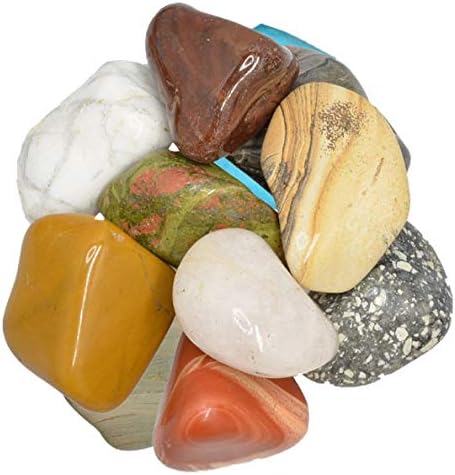 Hypnotic Gems Materials: 2 lbs Rare Assorted Stone Mix from Africa - X Large - 1.5" to 2.25" - Bulk Polished Gemstone Rock Supplies for Crafts, Reiki, Crystal Healing and More!