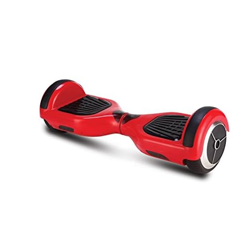 UNITED TRADE Hoverboard électrique Trottinette électrique gyropode Overboard, Balance Scooter Skateboard avec LED, Deux Roues 6.5 Rosso avec Certification UL 2275, Emballage Cadeau