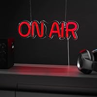 #Winning Neon ON AIR Schild – Leuchtendes LED Wandlicht in Rot – Retro Studio Deko für Streamer, Podcaster & Musiker – USB Betriebenes \Aufnahme läuft\ Licht – Gaming Zimmer Zubehör
