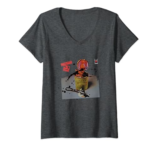 Image of Rolling Stones Official Sticky Black Treacle V-Neck T-Shirt