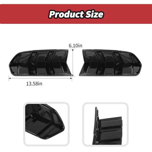 Image of JeCar Smoked Tail Light Cover Trim Guards for 2024+ Ford Mustang Exterior Decoration Accessoreis