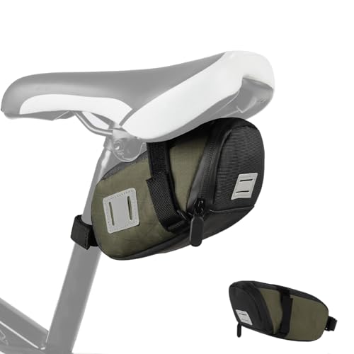 Sacoche de selle de vélo verte et compacte pour VTT et route