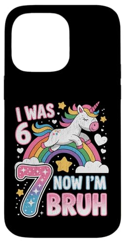 I was Six Now I'm Seven Years Birthday 7th Kids Funny 67 �X�}�z�P�[�X iPhone 14 Pro Max �p