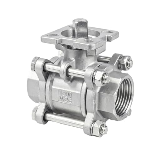 Vanne à bille DN25 inox 304 à filetage interne avec plateforme de commutation - 6