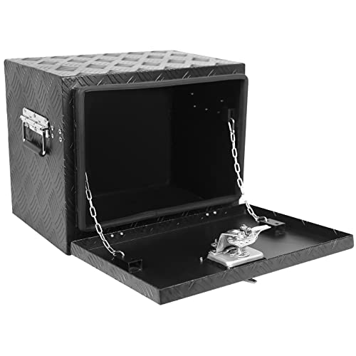 Merxeng 18 Inch Heavy Duty Aluminum Diamond Plate Tool Box Chest Box Pick Up Truck Bed Rv Trailer Toolbox Underbody Box Storage Lockable Organizer With Side Handle And Lock Keys #TOP4