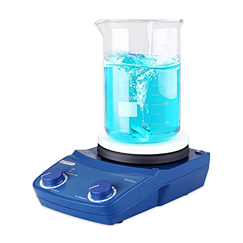 Magnetic Stirrer Hot Plate 5 Inch Lab Mixer with Stir Bar : Max Stirring Capacity of 20Lä¸¨50-1500RPMä¸¨Up to 590Â°Fä¸¨Brushless DC Motorä¸¨Ceramic Coated Plate and Aluminum Housing