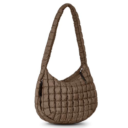Image of Puffer Tote Bag Quilted Carryall Bag Crossbody Bag Puffy Shoulder Bag for Women Lightweight Hobo Bags
