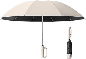 Automatic Inverted Umbrella, Unfolding surface diameter 135cm/53in,Buckle handle,Color Black,Blue,Green,Gray,White