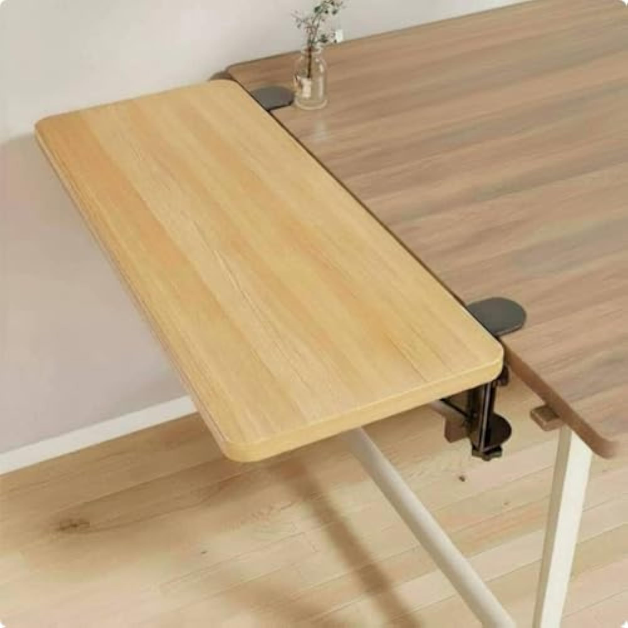 Foldable Desk Extender No Drill Clamp on Wood
