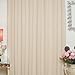 Beige Wide Width Antique Brass Grommet Top Thermal Insulated Blackout Curtain 100 Inch Wide by 96 Inch Long Panel