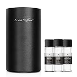 Waterless Essential Oil Diffuser Starter Kit - No Water Needed, Battery Operated Mini Scent Air Machine, Included 3x20ML Essential Oils, Portable Aromatherapy Diffuser for Home & Car & Office, Black