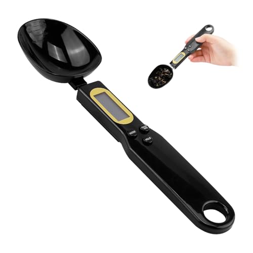 Kitchen Digital Measuring Spoon, Electronic Weighing Spoon Scale with 0.1 g Scale up to 500g LCD Screen Display for Daily Meals, Pet/Dog/Cat Food Measuring, Dispensing Coffee Beans, Milk, Flour