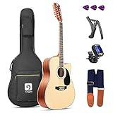 ✔ Praktische Kits: 5 mm gepolsterte Tasche mit Reißverschluss, längenverstellbarer Riemen, gut lesbarer Tuner und leichtes Kapodaster sind enthalten. 18 Monate Garantie und schneller Reaktionsservice. Kaufen Sie mit Vertrauen