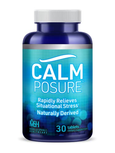 CALMPOSURE | Relieve Situational Stress and Anxious Feelings | Naturally-Derived and Side-Effect Free | Take Before or During Stressful Situations
