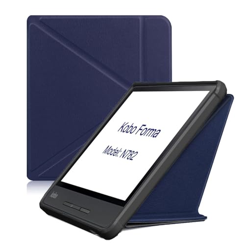 Jarttarn Sleepcover Compatible with Kobo Forma 8 inch Ebook Reader Model N782 Stand Case Foldable Protective Sleeve Magnetic Closured Slim Cover (Dark Blue)