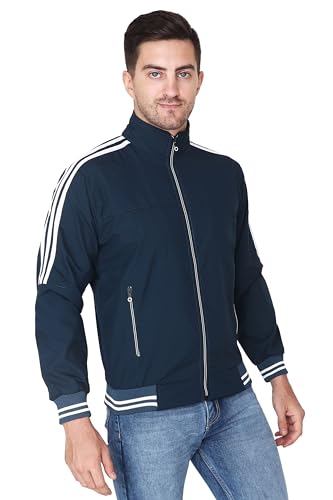 Image of TrapNation Full Sleeve Polyester Full Zip with Pocket Solid Men's Sports Jacket