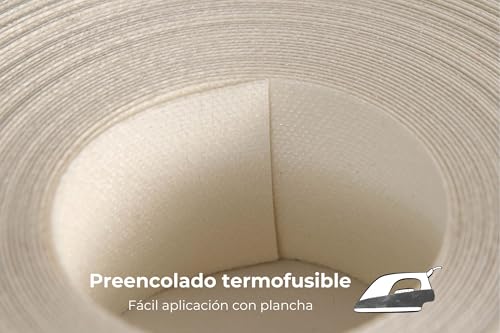 Miniatura 4 de Bricoroll - Canto Preencolado - Aplicación Con Plancha - Material Melamina - Color Blanco Liso - Ancho 40mm X Largo 5m - Acabado Profesional - Alta Resistencia - Fabricado En España
