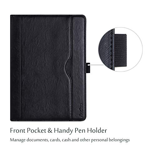 ProCase Case for iPad Air (3rd Gen) 10.5" 2019/iPad Pro 10.5" 2017, Vintage PU Leather Stand Folio Cover for iPad Air 3/iPad Pro 10.5-inch Multiple Viewing Angles with Pencil Holder -Black - Thumbnail 6