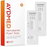 AYDMED 2 x Helicobacter Pylori Tests | H Pylori Test Kit for Home Self-Test Faecal Screening of Stomach Ulcers & Gastritis | Stomach Ulcer Test | Results in 10 Minutes | 98% Accuracy | CE Certified