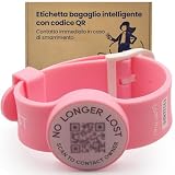 NoLongerLost Braccialetto Bambini Antismarrimento con Chiusura | Bracciale Antismarrimento con QR Code & Avvisi GPS | Impermeabile & UV Proof | Riutilizzabile