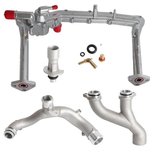 Riyhch Aluminum Coolant Water Pipe System Kit for Land Rover for Range Rover Sport LR4, for Jaguar XF XJ XE 3.0L V6, OE LR109401 LR092992 LR090630 LR049990