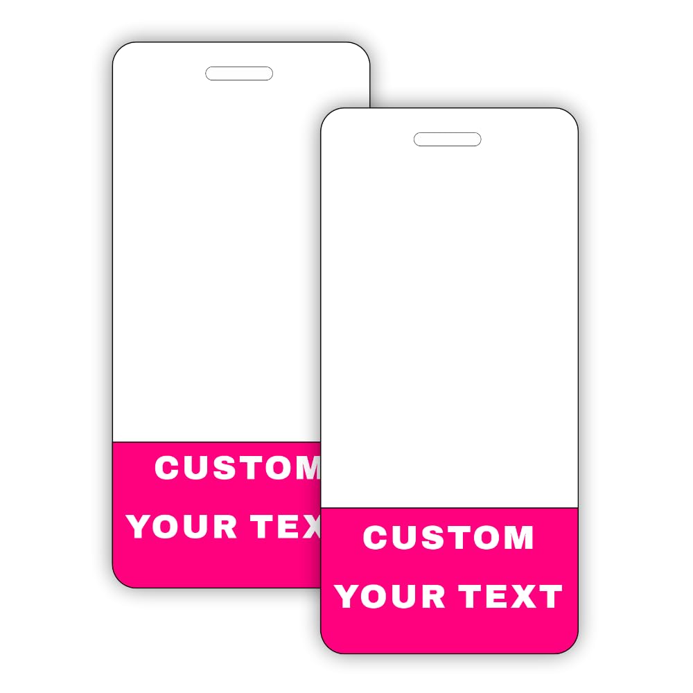 Custom Badge Buddy 4.5x2.1in - Vertical - PVC Material Durable and Anti-Scratch Waterproof - Great for Medical Nurse, Doctor, Student, Staff -