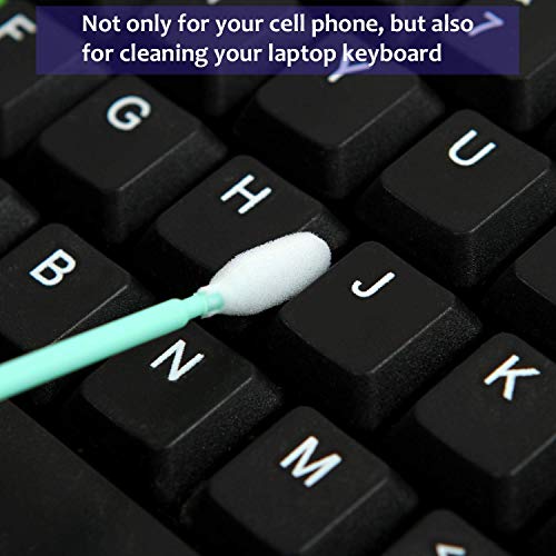 Aneco 100 Pack Cell Phone Cleaning Kit Cleaning Swab Kit Brush Set USB Charging Port Headphone Jack Cleaning Kit Compatible with iPhone, iOS Android, Cell Phone, Electronics Cleaner