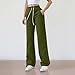 Wide Leg Sweatpants for Women Loose Plus Size Joggers Fashion Casual Drawstring Athletic Pants with Pockets Army Green