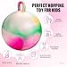 INPODAK Hopper Ball 18 Inch Bouncy Ball with Handle for Kids, Hippity Hop Jumping Bouncer Hopping Toy for Boys and Girls Ages 3-6 with Pump and Gift Box for Birthday
