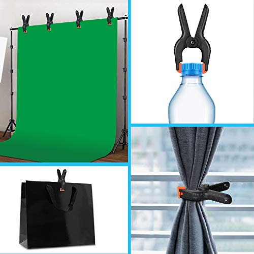 Yesker Backdrop Spring Clamps - 8 Pack, 4.4 inch Nylon Heavy Duty Clips for Background Stand, Photo Studio, Photography, Chromakey Screen, Wood Working by Yesker - Image 6