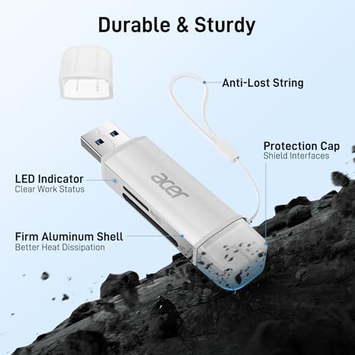 acer SD Card Reader USB C, Dual Slots USB Type C to Micro SD Card Adapter by Acer - Image 7