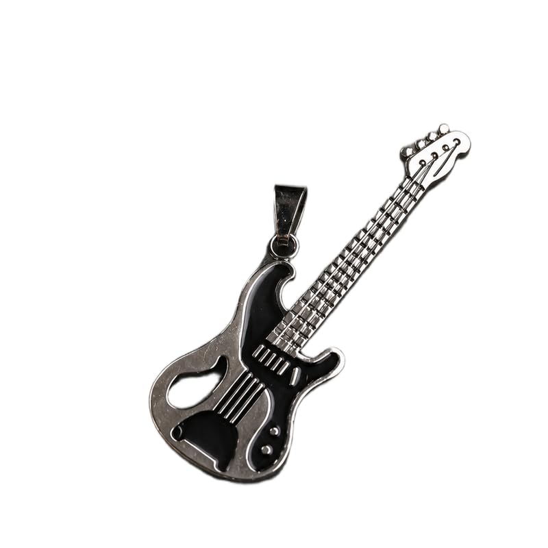 Stainless Steel Guitar 65X23mm Pendant Silver Plated Charm Necklace Without Chain Handmade For Men & Women Power Symbol Meaningful Jewelry |LK_SSC_0152-image-42