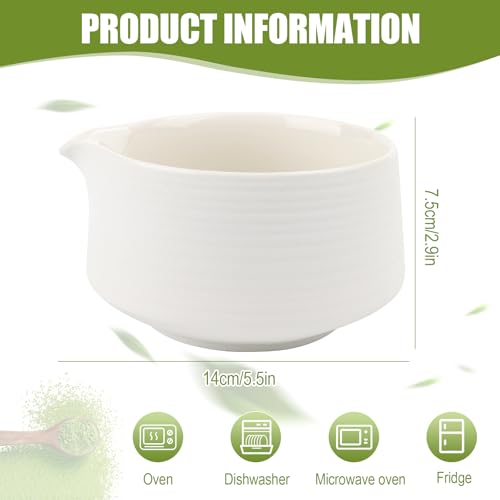 Miniatura 3 de Suprrow Cuenco Te Matcha, Matcha Kit Con Vertedor Utensilios De Té Tradicional Japonesa Para Té Cuencos Ceramica Matcha Bowl Hecho A Mano Matcha Latte