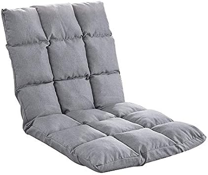 BTZHY Floor Chair Floor Chair Computer Chair Bed with Backrest Removable and Washable Lazy Leisure Sofa 5 Speed Adjustment Folding Floor Chair for Bedroom Bay Window (Color : Yellow)