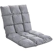BTZHY Floor Chair Floor Chair Computer Chair Bed with Backrest Removable and Washable Lazy Leisure Sofa 5 Speed Adjustment Folding Floor Chair for Bedroom Bay Window Color Yellow