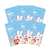 6 Pièces Masque Visage Enfants, Masque Hydratant Visage avec Glycérine, Eclaircissant, Nourrissants, Appaisant, masque Beauté Enfant, Cadeaux de Pâques pour Femmes Adolescentes