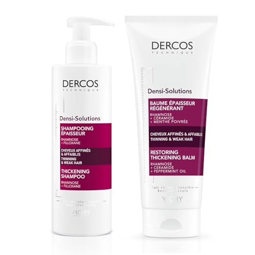 Vichy Dercos Densi-Solutions Duo Pack – Thickening Shampoo & Balm – Boosts Volume & Hair Density – 250ml + 200ml